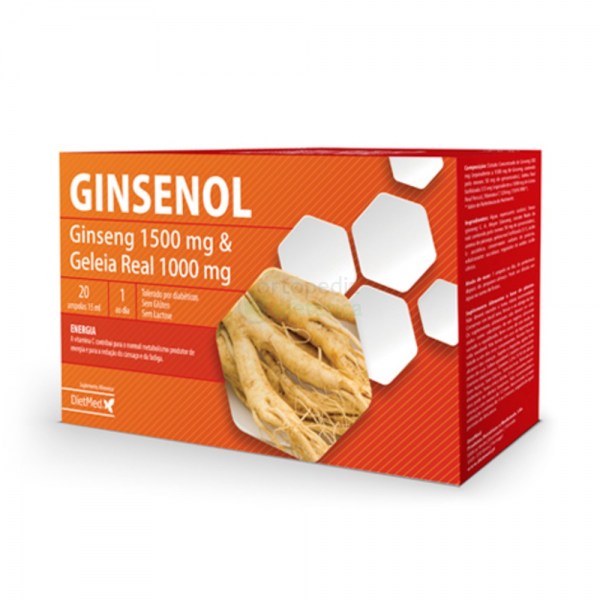 Ginsenol | Embalagem 20 ampolas de 15 ml