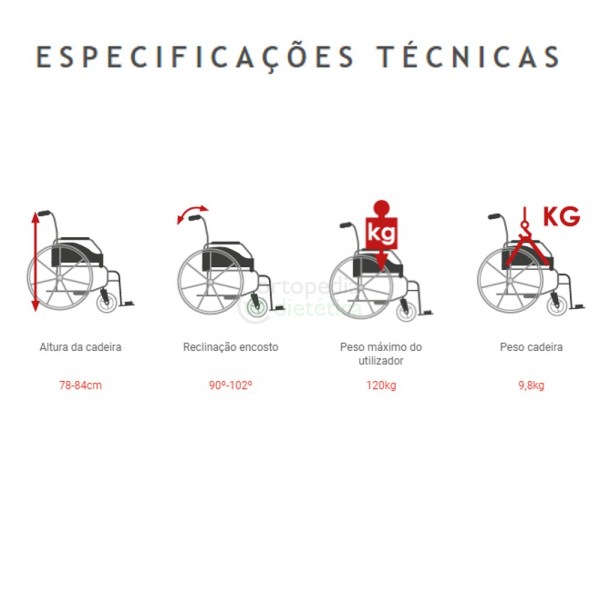 Cadeira de Liga Leve Activa 4 Life | Orthos XXI
