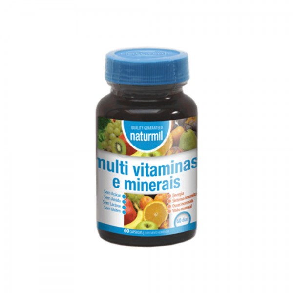 Multivitaminas & Minerais | Embalagem 60 cápsulas.